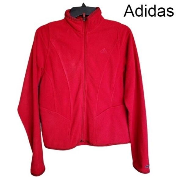 Adidas Women's Jacket ClimaWarm Fleece Full Zip Pocket Medium - Picture 1 of 7